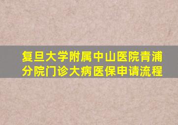 复旦大学附属中山医院青浦分院门诊大病医保申请流程