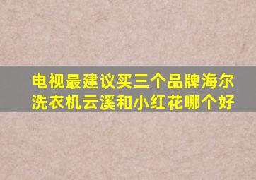 电视最建议买三个品牌海尔洗衣机云溪和小红花哪个好
